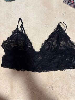 Intimately Free People Black Lace Bralette - Women's Intimates Large